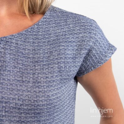 Blå bluse av 100% lin, saint tropez.