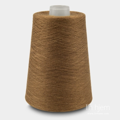 Brun lingarn for strikking, hekling, veving