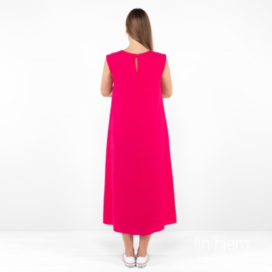 ELLE fuchsia linkjole ermeløs, med knappelukking bak