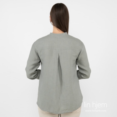 UMBER grønn linbluse, baksiden