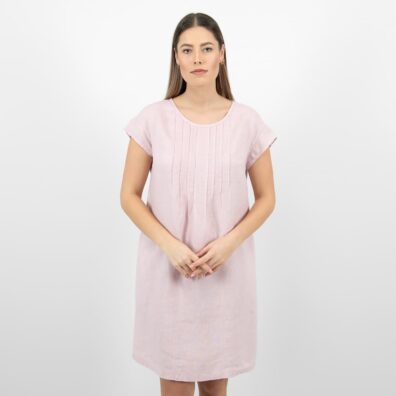 Rosa linkjole med rund hals