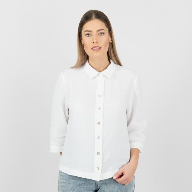 LOLA hvit linbluse