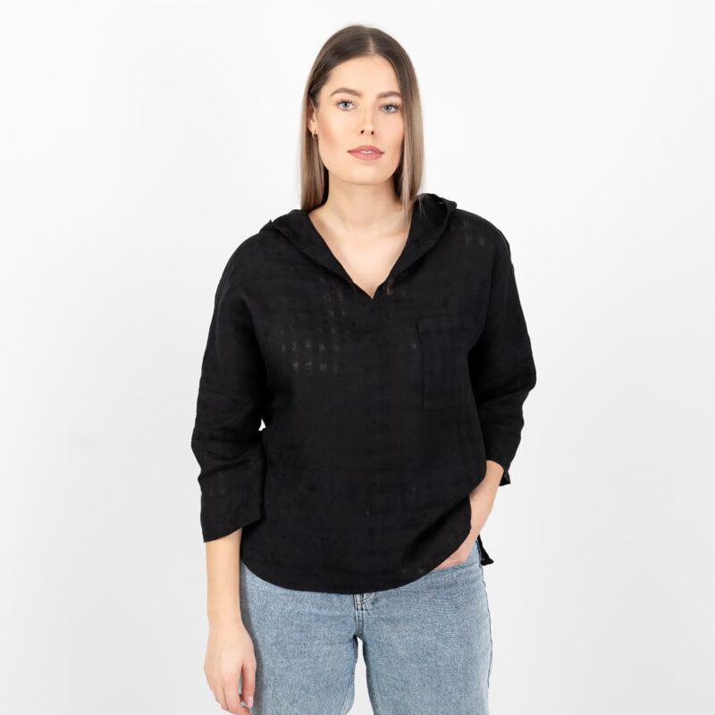 MYRIAM svart linbluse