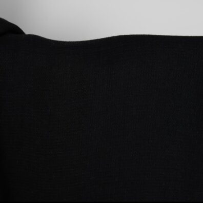 ”Vaffel” linstoff svart vasket 130cm bredt