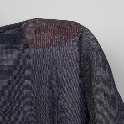 Linstoff koboltblått gjennomsiktig 150cm bredt