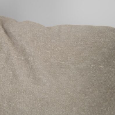 Lin-bomullsstoff beige-hvitt meliert vasket