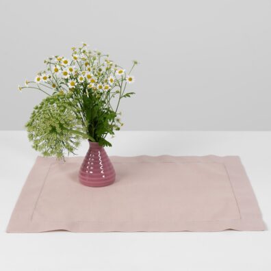 LUNA halvlin dekkebrikke gammelrosa