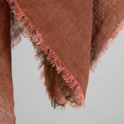 COMBO grønt-rosa linskjerf med frynser
