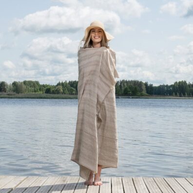 ISLA lin strandhåndkle beige