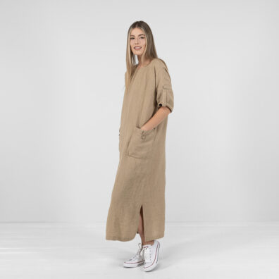 MAROCCO lysebrun linkjole med sideslissene