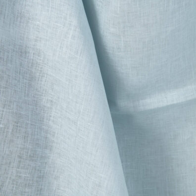 Linstoff blågrønn lett 150cm bred